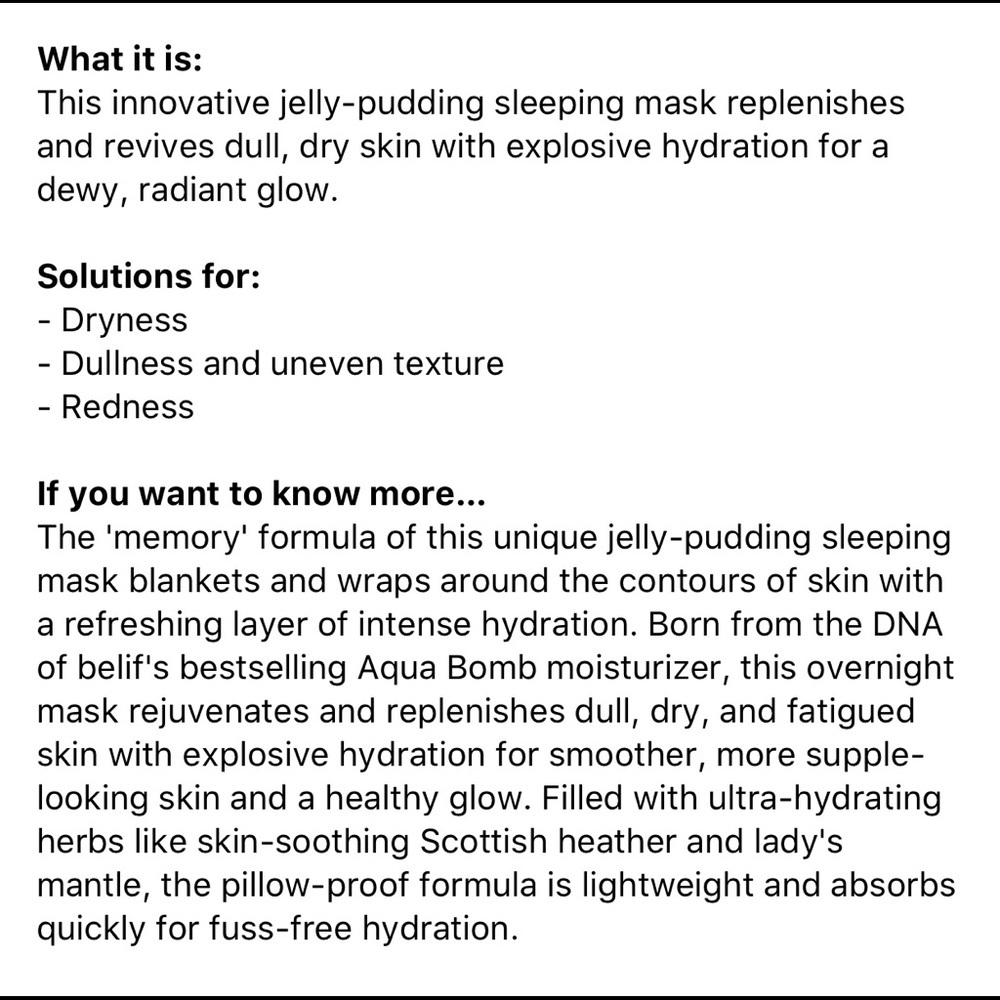 Belif Aqua Bomb Sleeping Mask + The True Cream Set & Korres GREEK Cream Cleanser - Picture 7 of 16